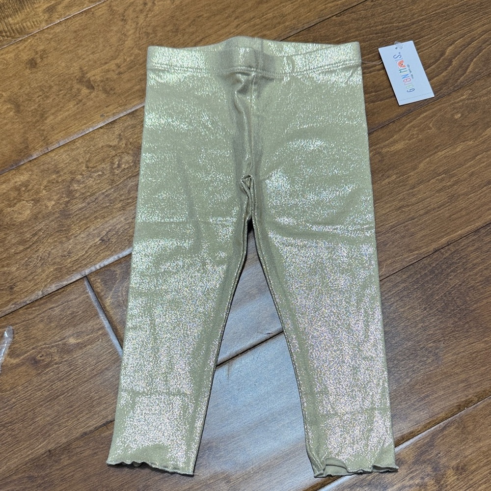 NWT Size 18M  Garanimals Gold Glitter Kids Leggings